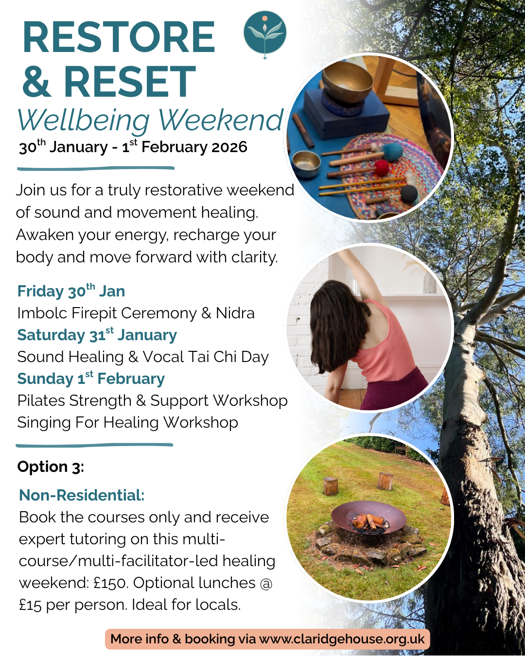 Restore & Reset Wellbeing Weekend - Option 3: Non-Residential