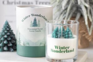 Winter Wonderland Candle with Tree Scene